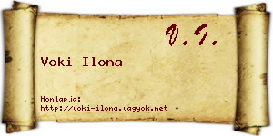 Voki Ilona névjegykártya